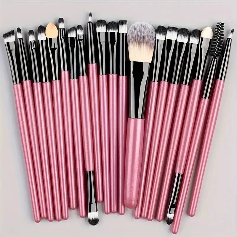 20Pcs Makeup Brush Set for Eyes, Cheeks & Foundation