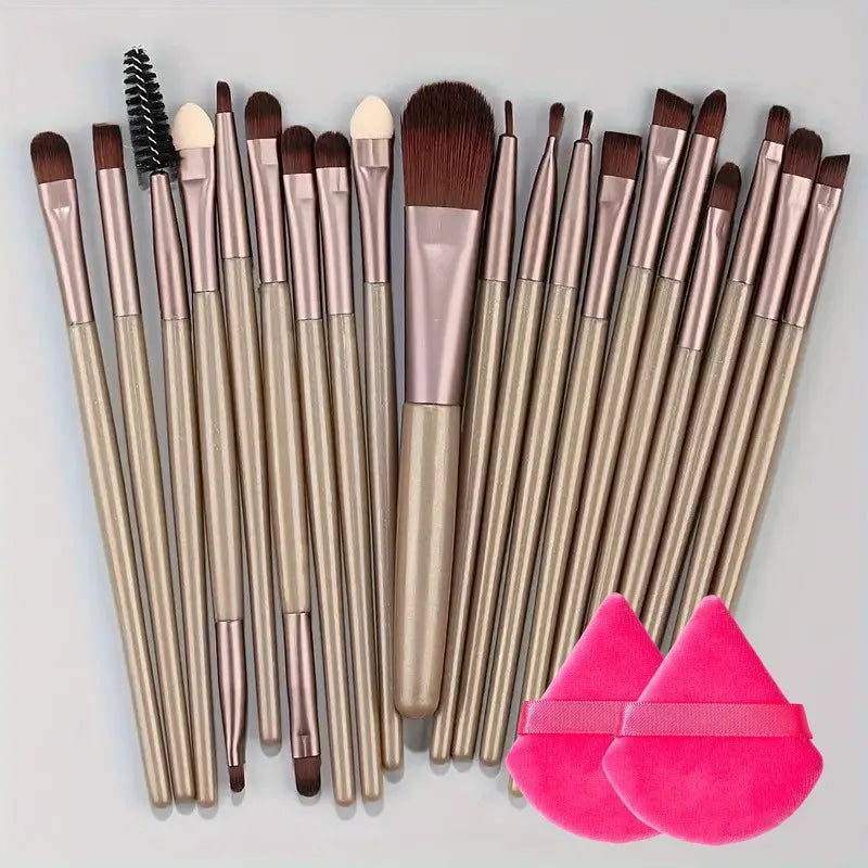 20Pcs Makeup Brush Set for Eyes, Cheeks & Foundation