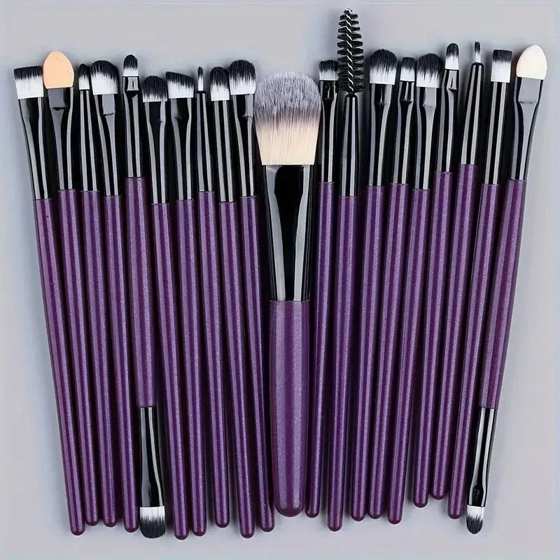 20Pcs Makeup Brush Set for Eyes, Cheeks & Foundation