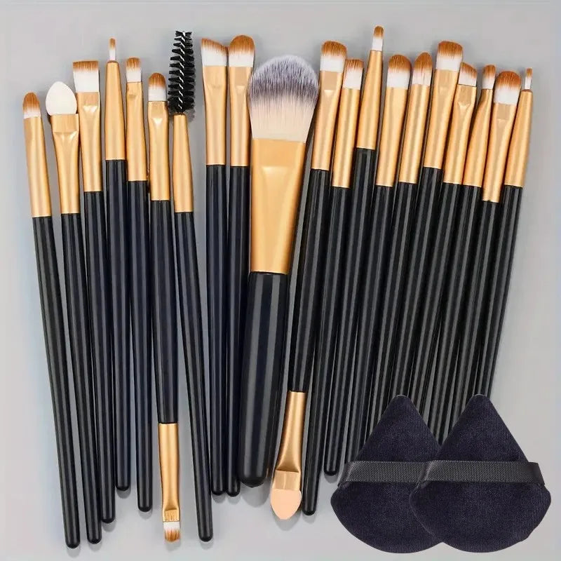 20Pcs Makeup Brush Set for Eyes, Cheeks & Foundation