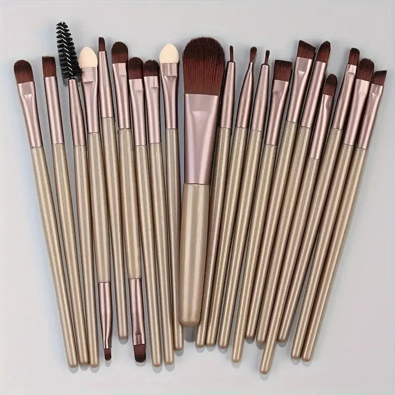 20Pcs Makeup Brush Set for Eyes, Cheeks & Foundation