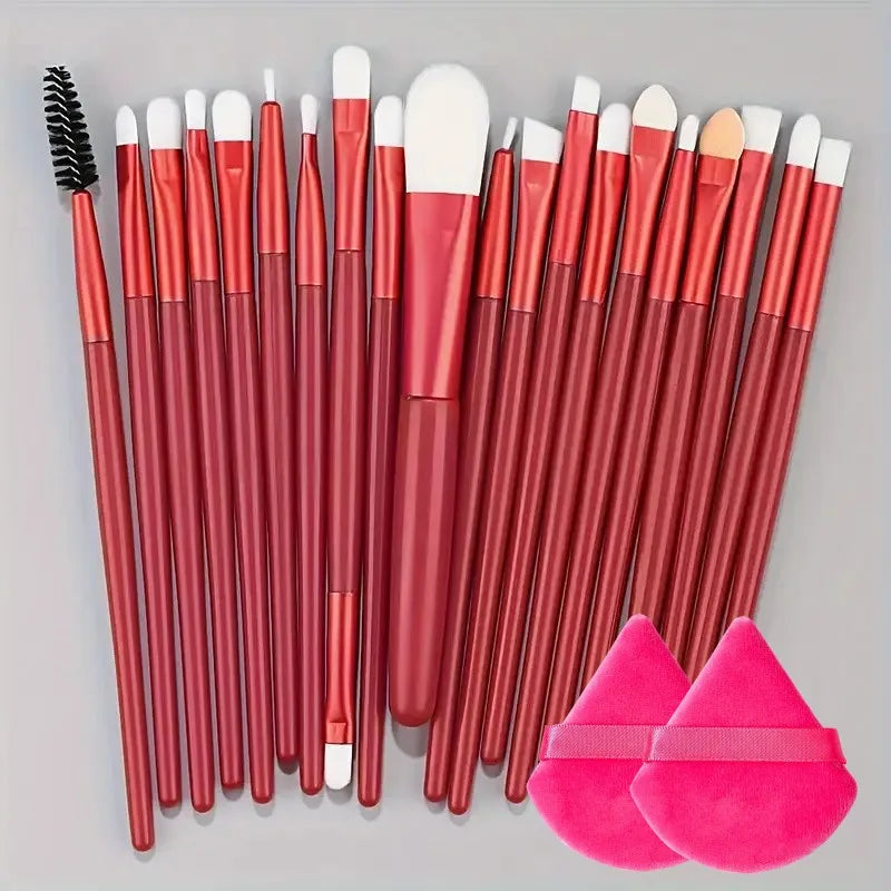 20Pcs Makeup Brush Set for Eyes, Cheeks & Foundation