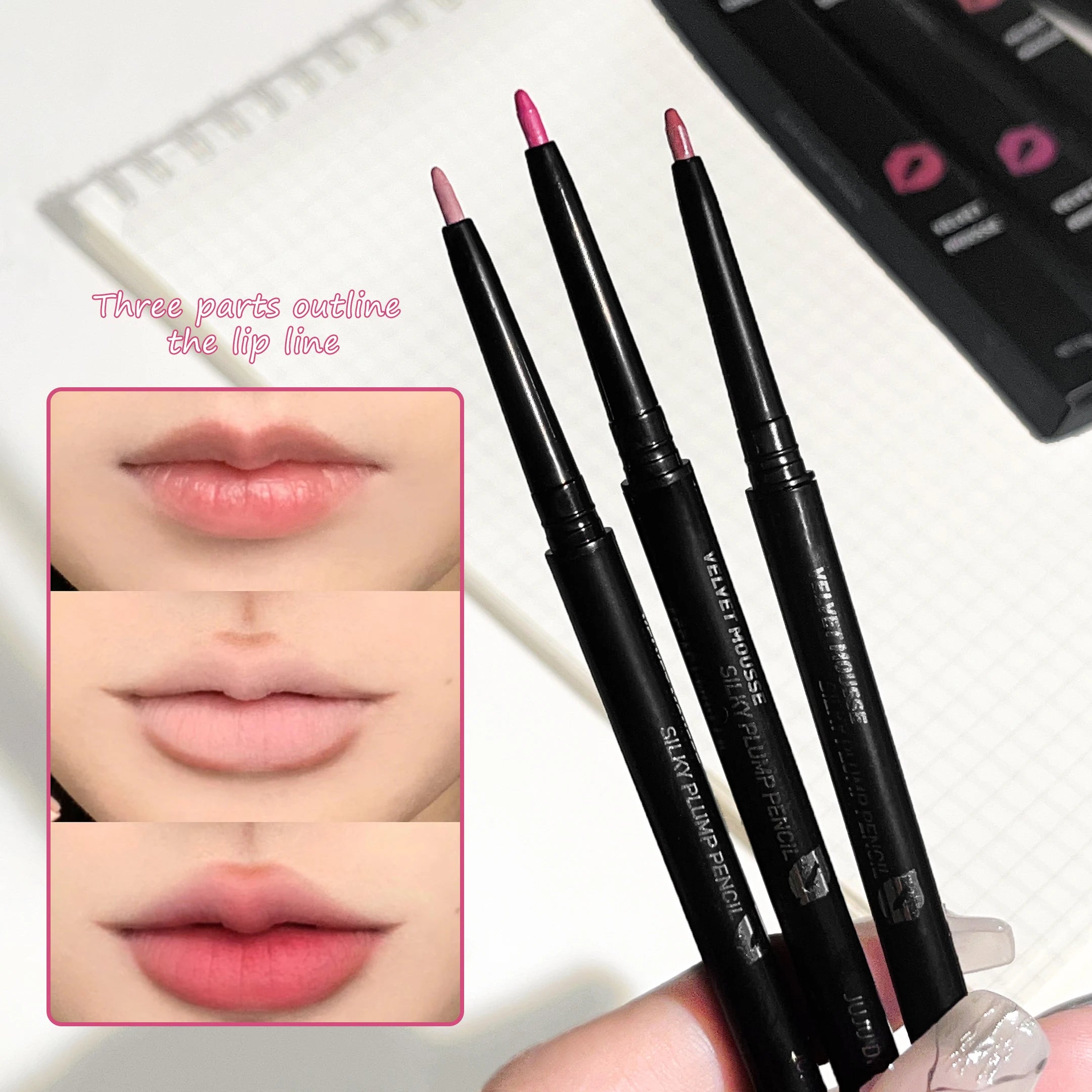 Waterproof Matte Lip Liner – Long-Lasting, Non-Stick, 5 Hydrating Shades