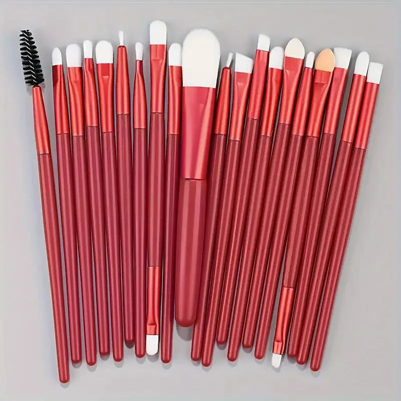 20Pcs Makeup Brush Set for Eyes, Cheeks & Foundation