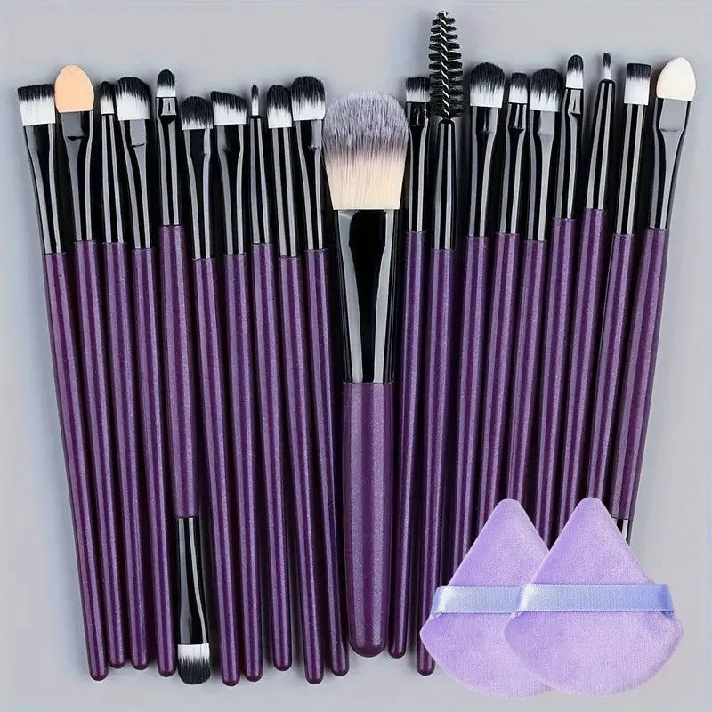 20Pcs Makeup Brush Set for Eyes, Cheeks & Foundation