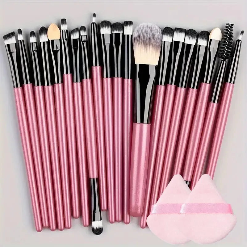 20Pcs Makeup Brush Set for Eyes, Cheeks & Foundation