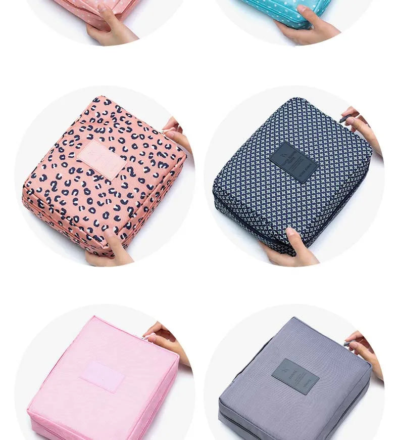 Women’s Travel Cosmetic Bag – Large Capacity Zipper Makeup Pouch