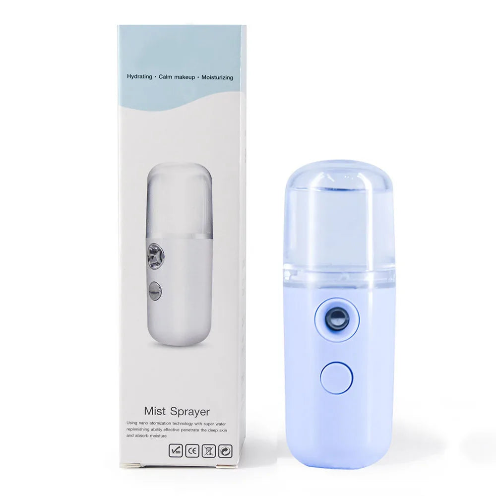 USB Rechargeable Facial Mist Sprayer – Portable Nano Steamer & Humidifier