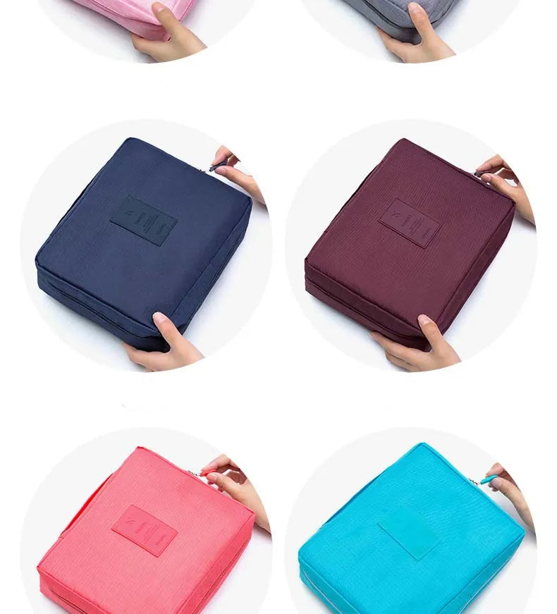 Women’s Travel Cosmetic Bag – Large Capacity Zipper Makeup Pouch