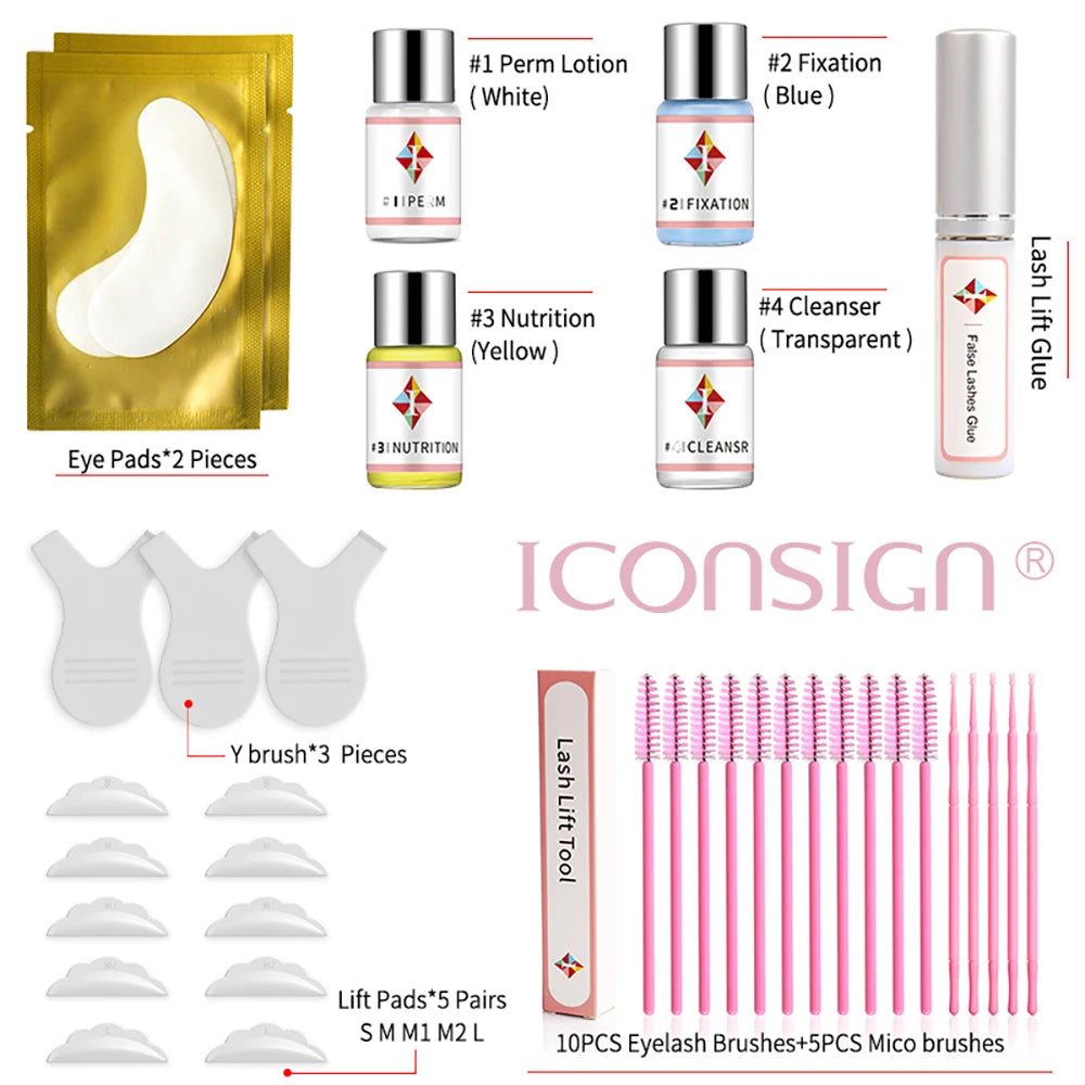 ICONSIGN Lash Lift Kit – Long-Lasting Eyelash Perm for 6-8 Weeks