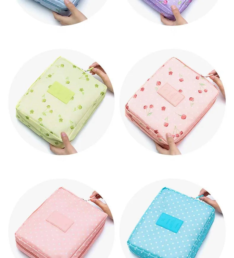 Women’s Travel Cosmetic Bag – Large Capacity Zipper Makeup Pouch