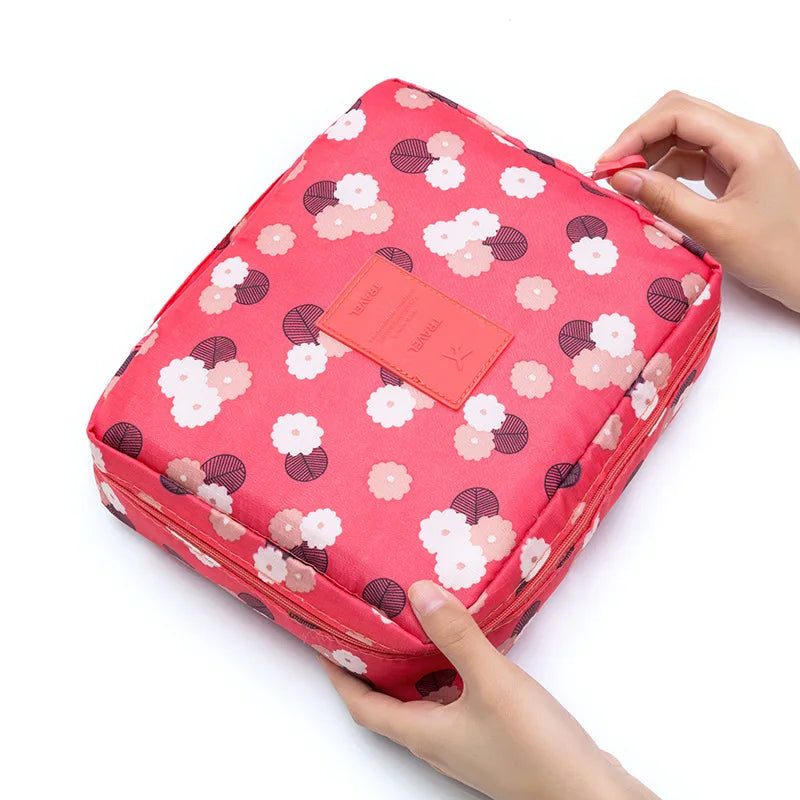 Women’s Travel Cosmetic Bag – Large Capacity Zipper Makeup Pouch