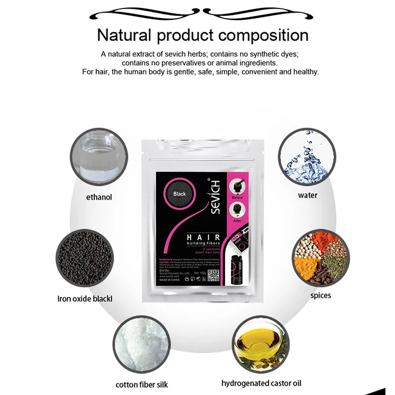 Sevich Hair Fibers Refill Bag 100g