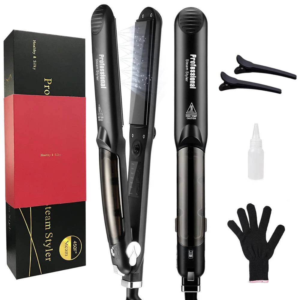 Steam Hair Straightener Ceramic Flat Iron