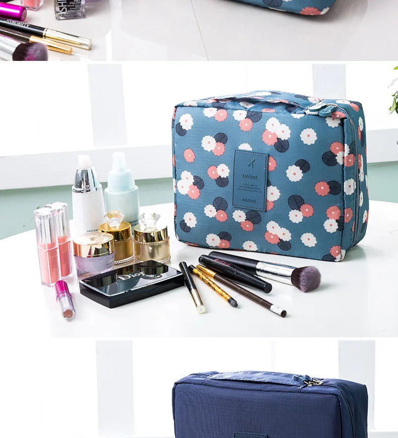 Women’s Travel Cosmetic Bag – Large Capacity Zipper Makeup Pouch