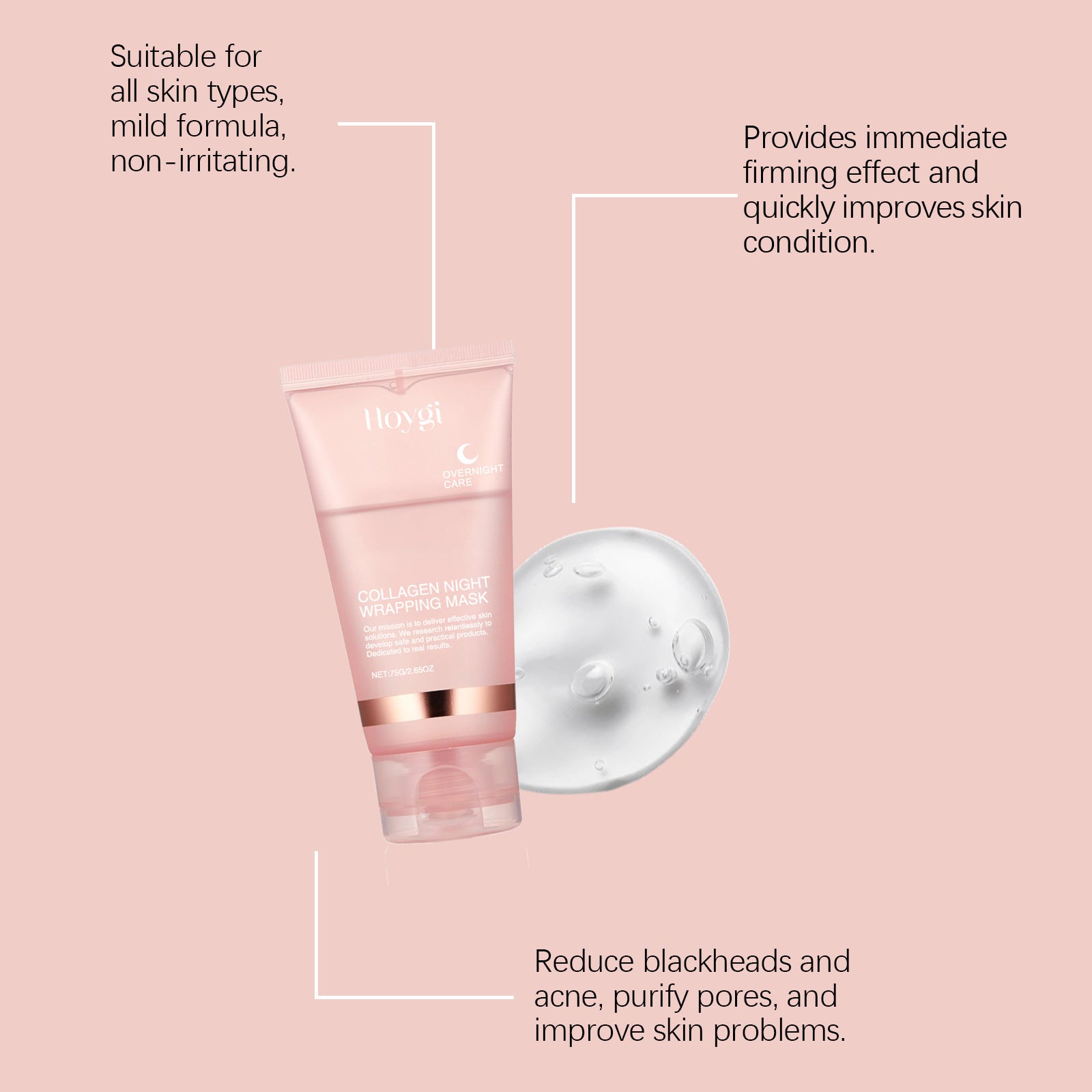 Collagen Overnight Wrapping Peel-Off Facial Mask Set