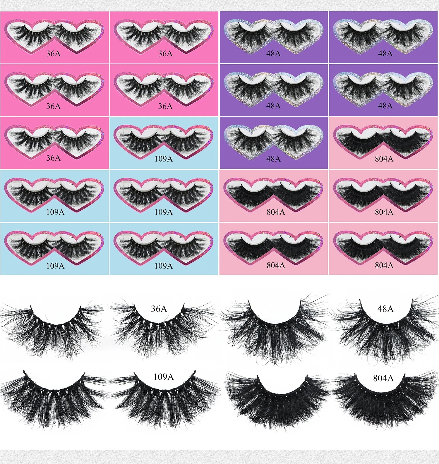 20 Pairs 25mm Mink Eyelashes – Fluffy, Wispy, High-Volume Lash Set