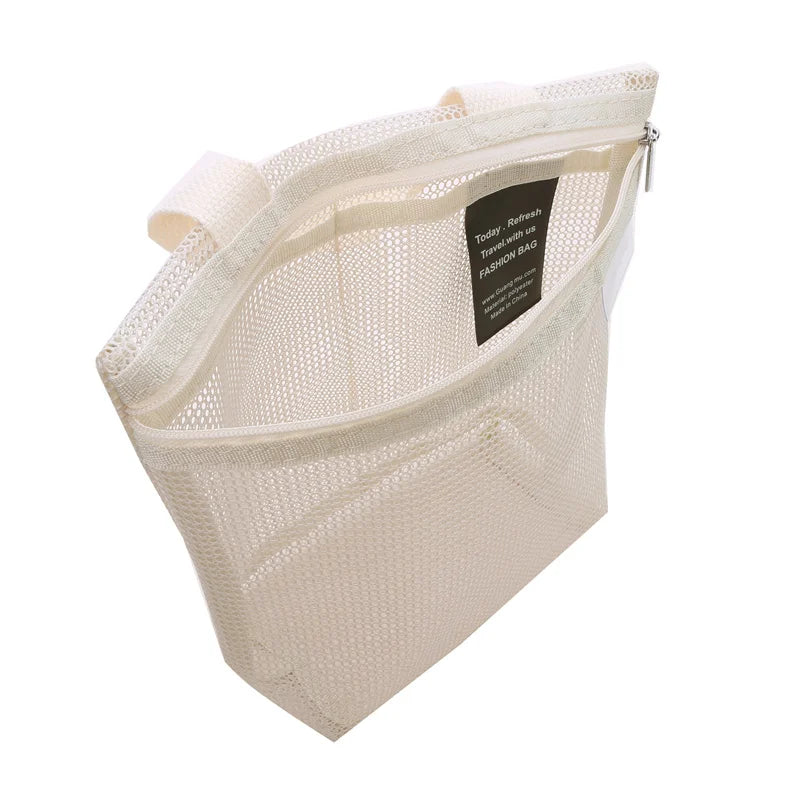 Mesh Travel Toiletry Bag – Portable Hanging Cosmetic Organizer Pouch