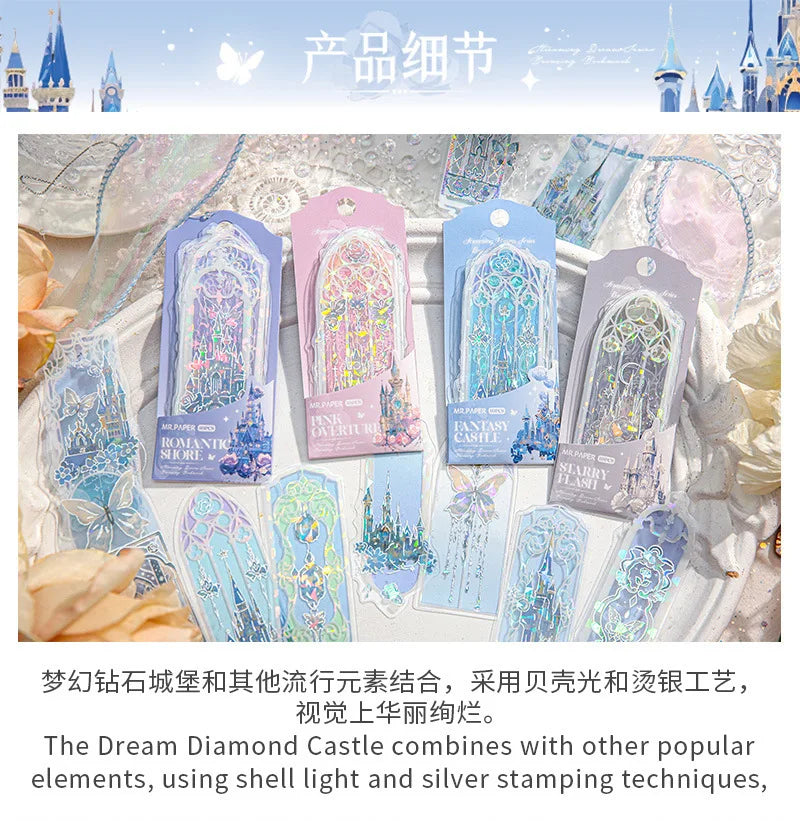 10pcs Fluorescent Dream Series Bookmarks – Kawaii PVC Page Markers