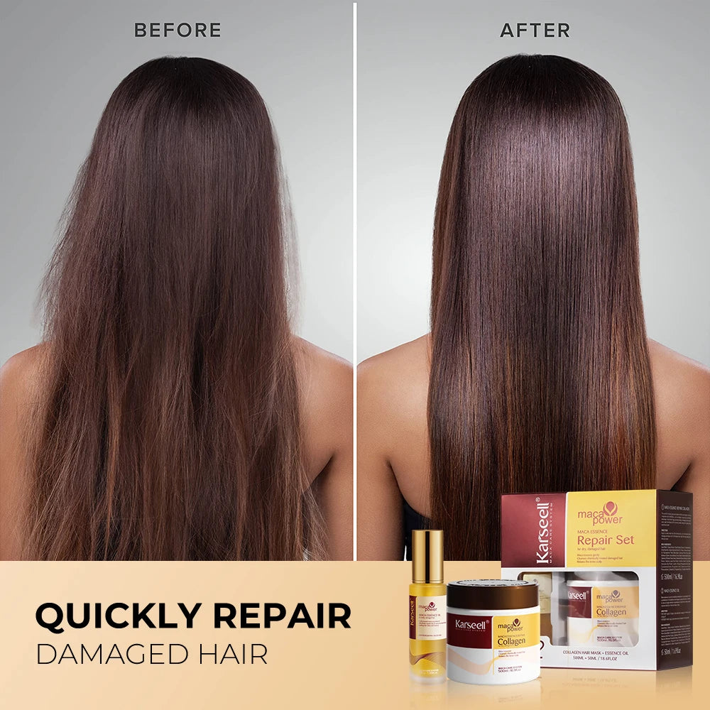 Karseell Collagen Hair Mask & Argan Oil Hair Serum Set