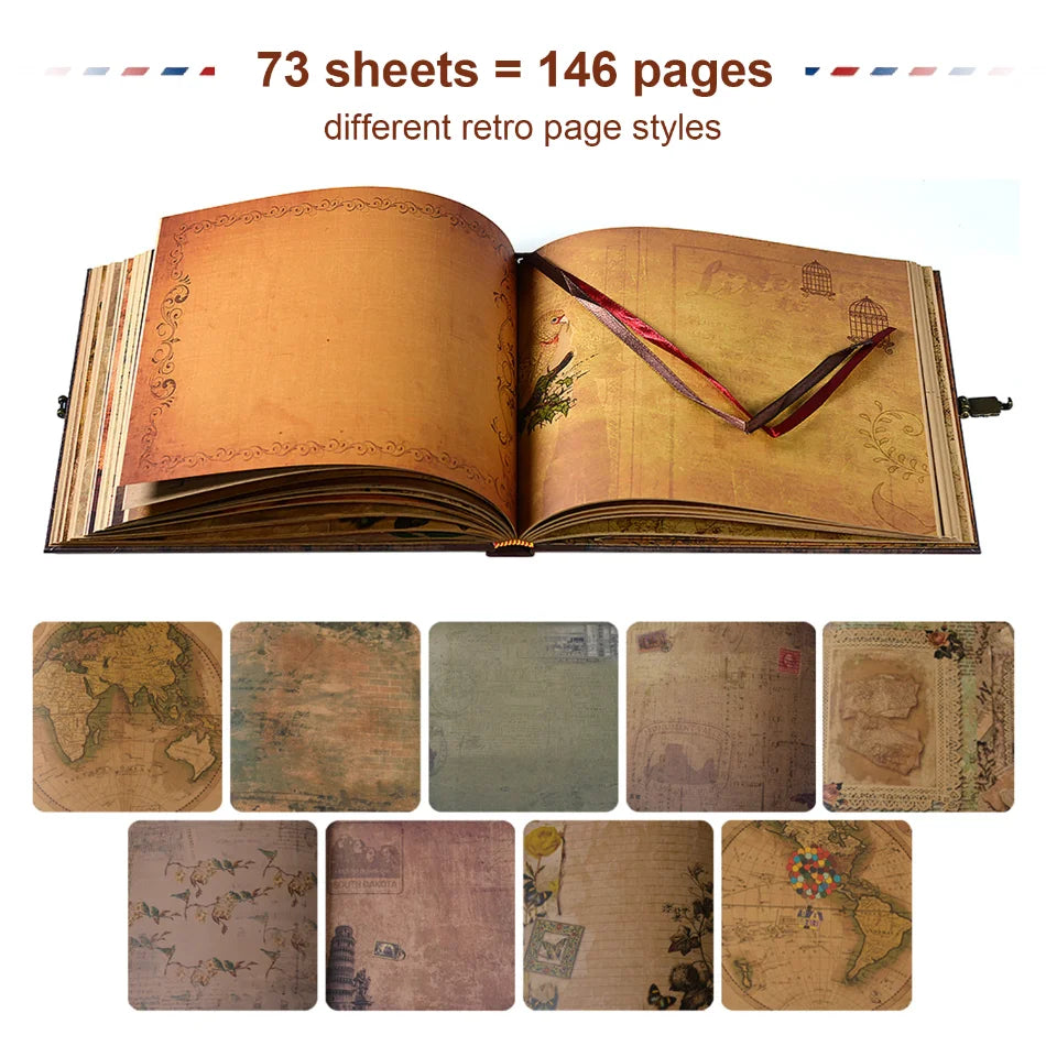 Our Adventure Book – 146-Page Retro DIY Scrapbook Album