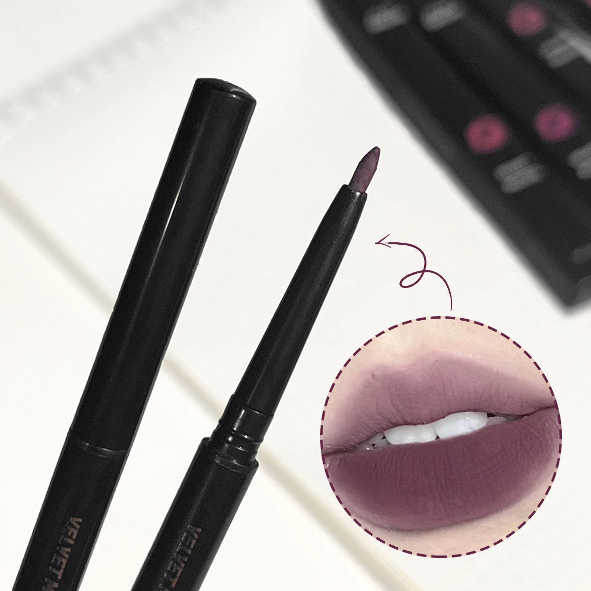 Waterproof Matte Lip Liner – Long-Lasting, Non-Stick, 5 Hydrating Shades