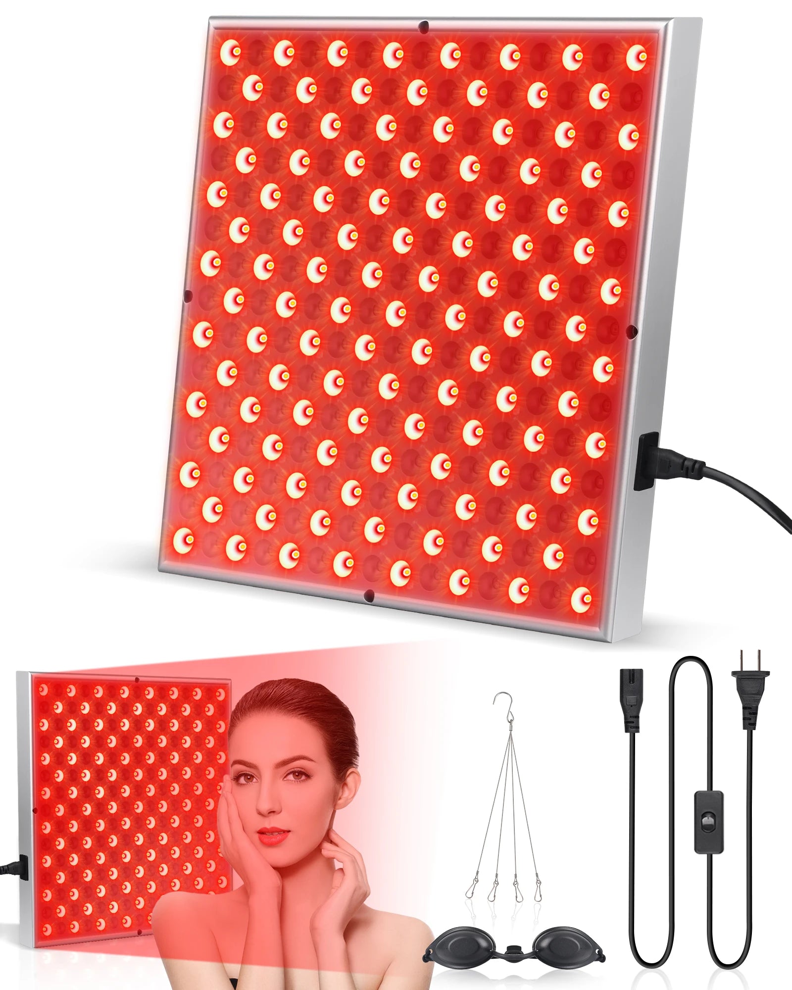 LED Red Light Therapy Panel – Anti-Aging & Pain Relief Lamp for Skin & Body