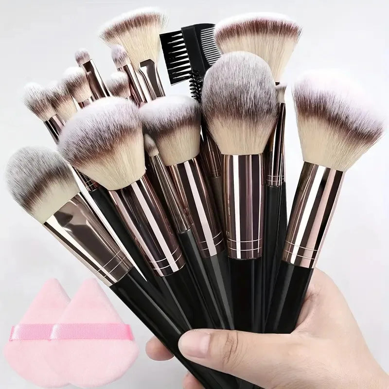 3–20PCS Professional Makeup Brush Set – Face & Eye Beauty Tools