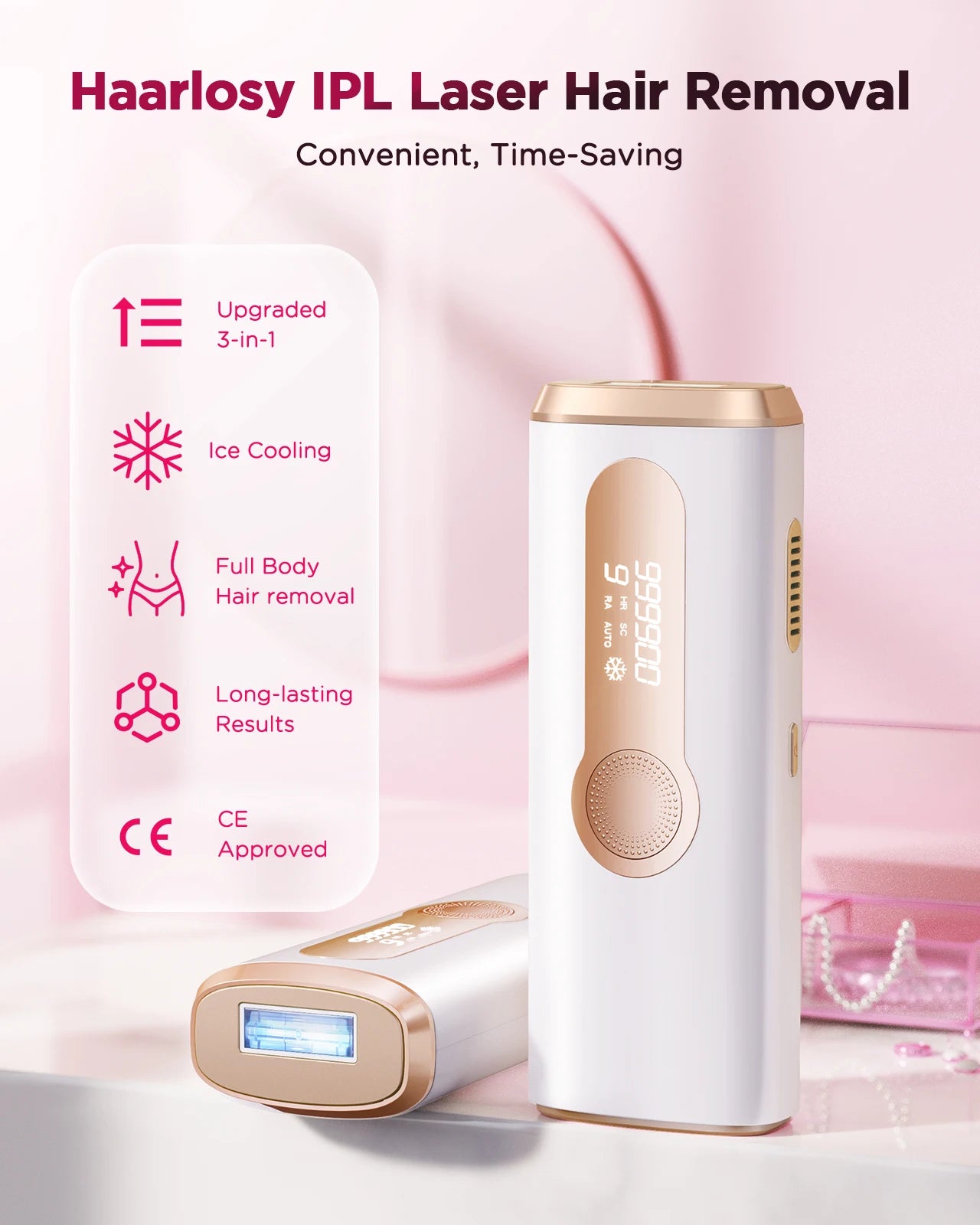 IPL Flash Laser Hair Removal – Permanent & Painless Epilator for Body, Bikini, and Face