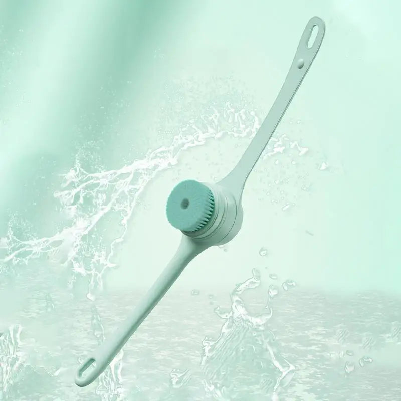 Long Handle Electric Shower Brush & Silicone Scrubber