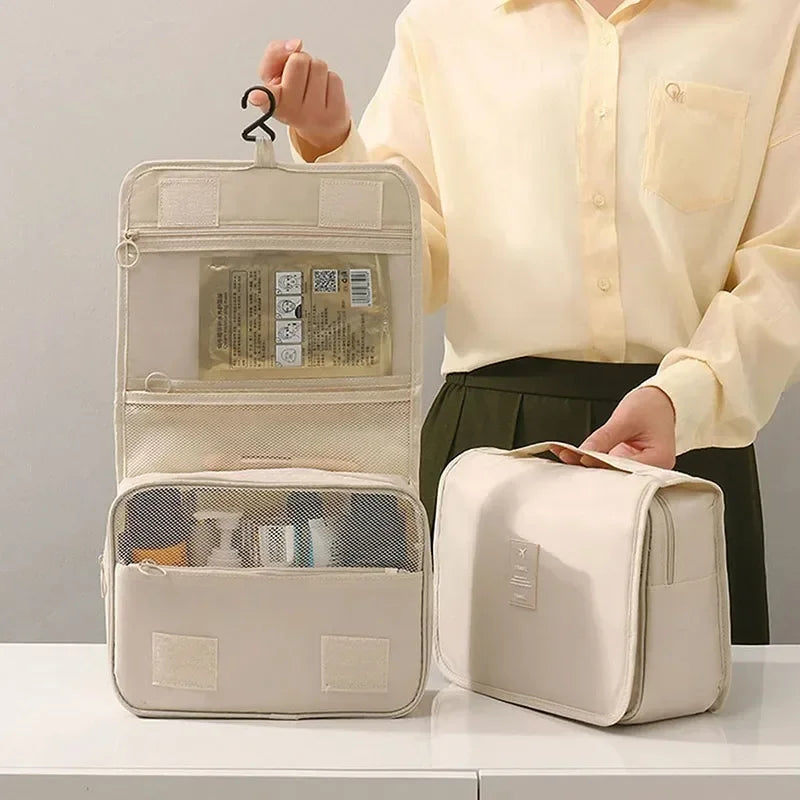 Waterproof Hanging Travel Makeup Bag – Toiletry & Cosmetic Organizer for Wome