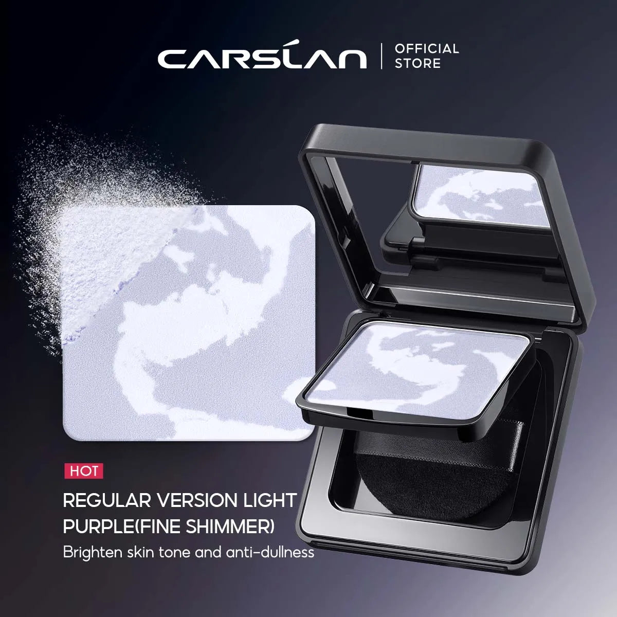 CARSLAN Stay Matte Pressed Powder – 24H Oil Control & Translucent Setting Powder