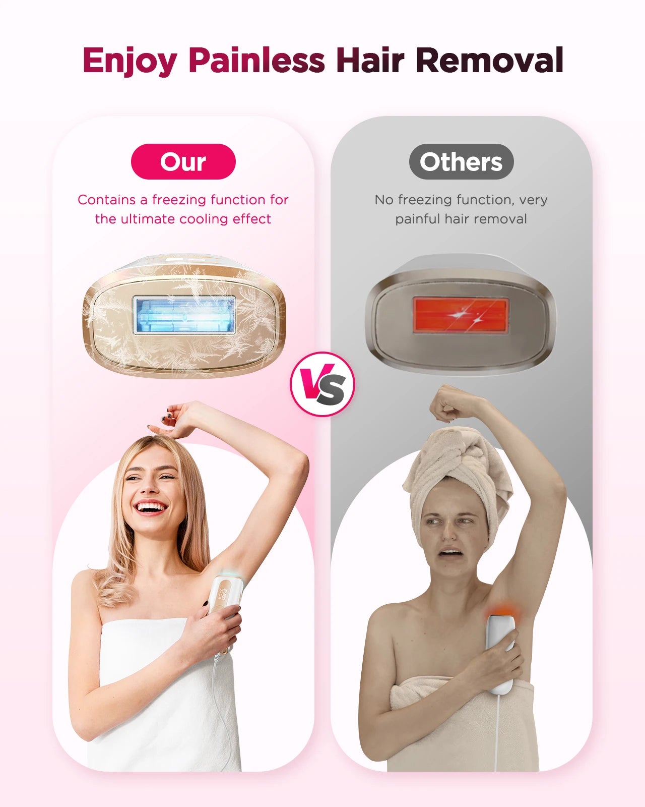 IPL Flash Laser Hair Removal – Permanent & Painless Epilator for Body, Bikini, and Face