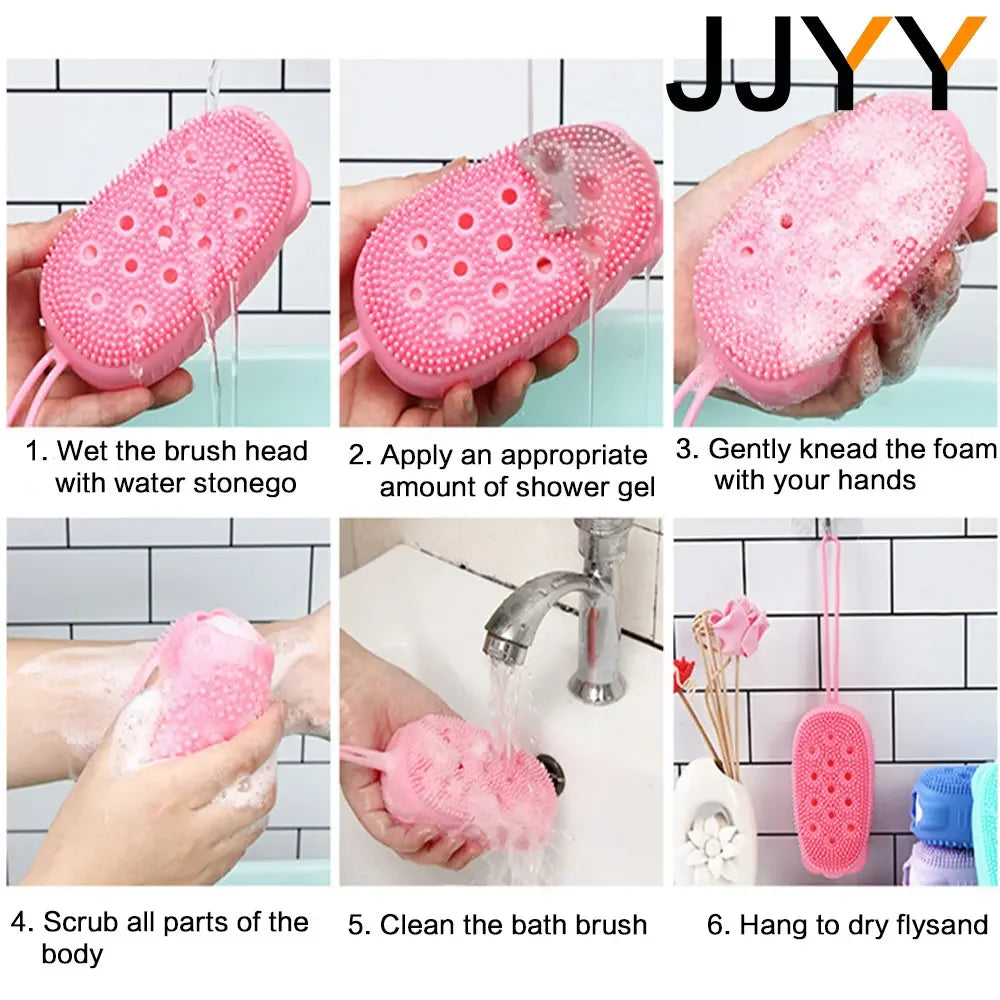 JJYY Silicone Body Scrubber & Exfoliating Shower Brush