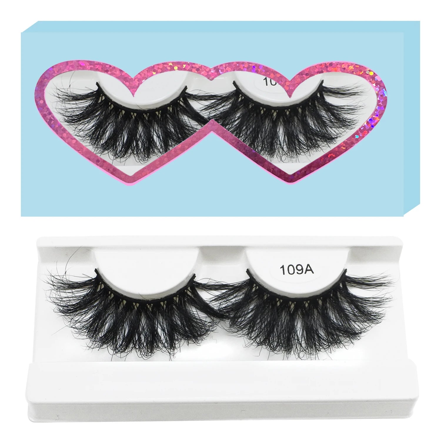 20 Pairs 25mm Mink Eyelashes – Fluffy, Wispy, High-Volume Lash Set