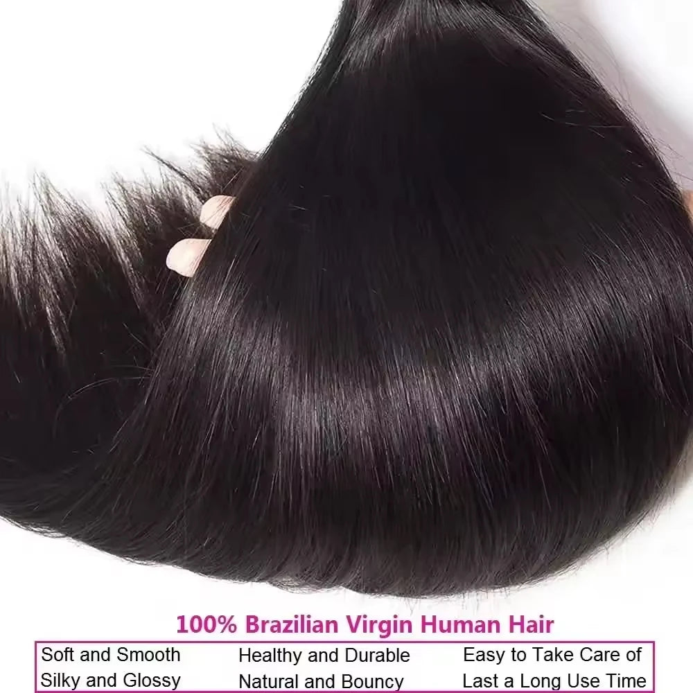 100% Human Hair Straight Bundles – 40 Inch Remy Extensions