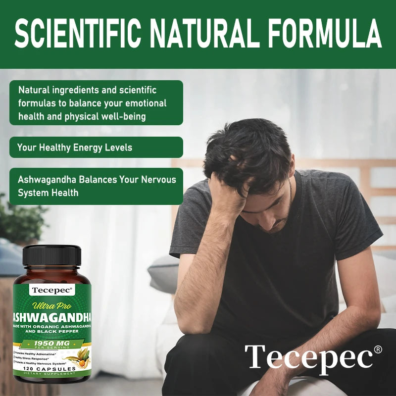 Organic Ashwagandha 1,950mg Supplement