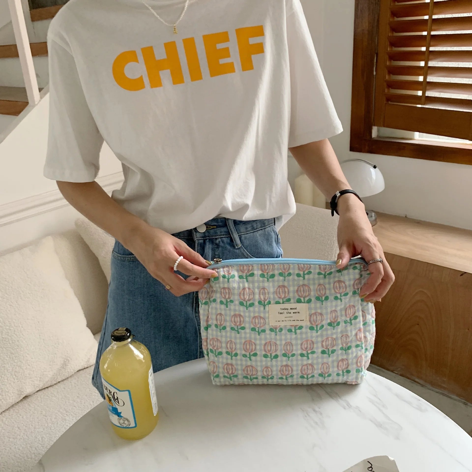 Women’s Travel Cosmetic Bag – Large Capacity Zipper Makeup Pouch