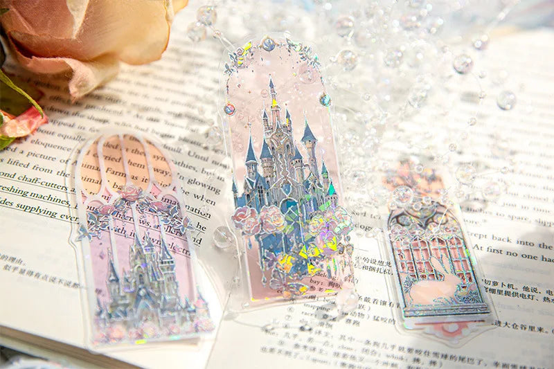 10pcs Fluorescent Dream Series Bookmarks – Kawaii PVC Page Markers