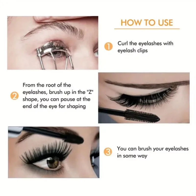 Waterproof 4D Mascara – Long-Lasting, Smudge-Proof & Thickening