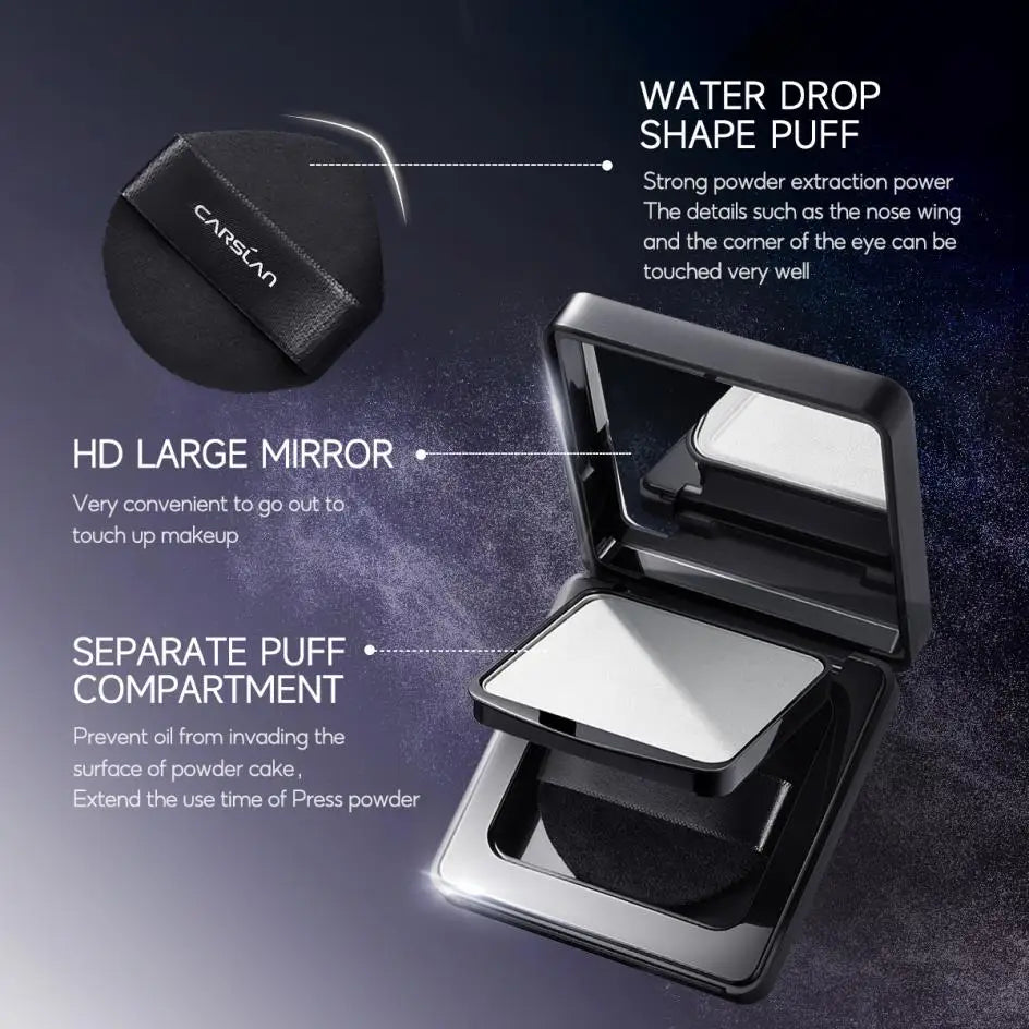 CARSLAN Stay Matte Pressed Powder – 24H Oil Control & Translucent Setting Powder