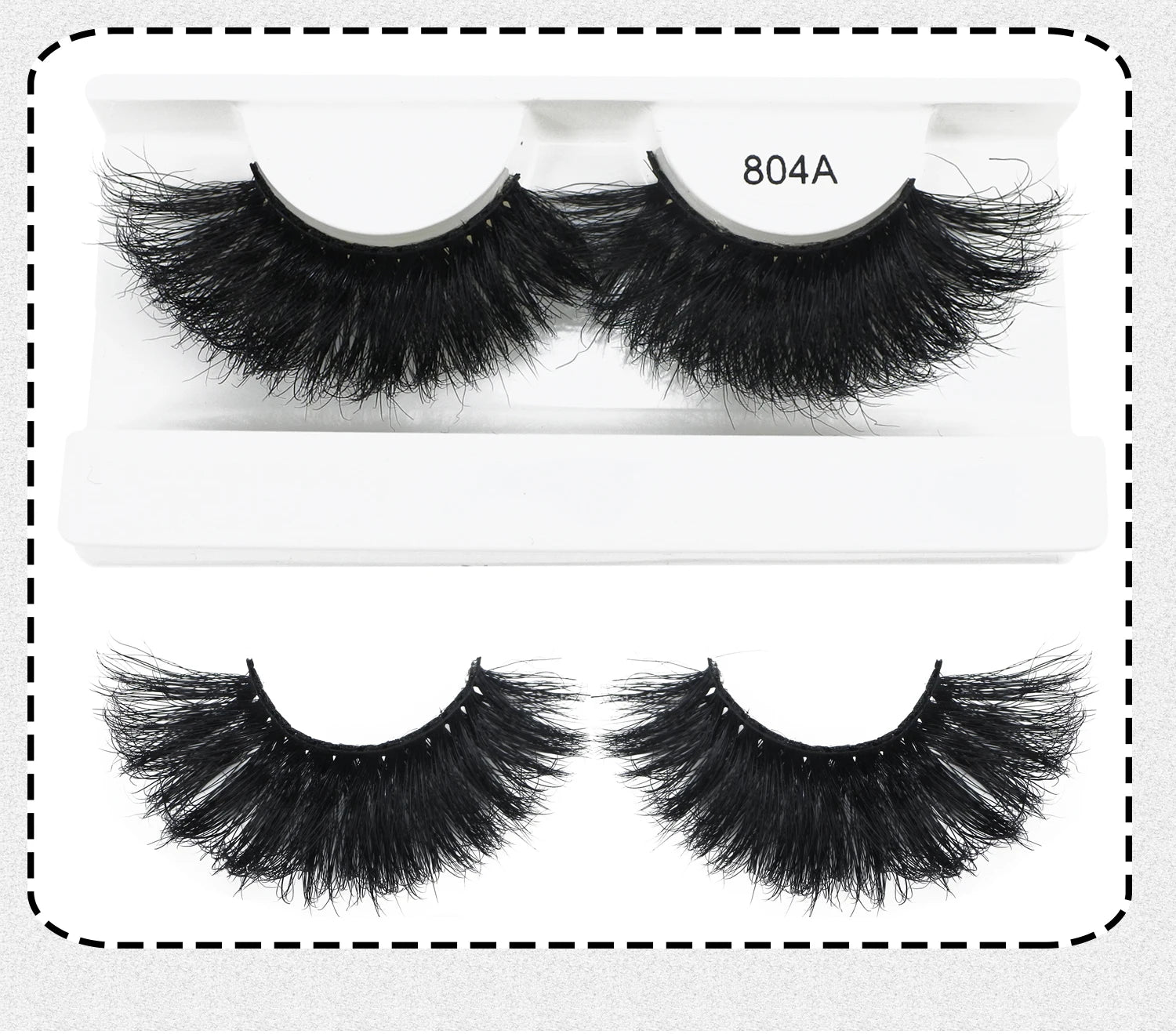 20 Pairs 25mm Mink Eyelashes – Fluffy, Wispy, High-Volume Lash Set