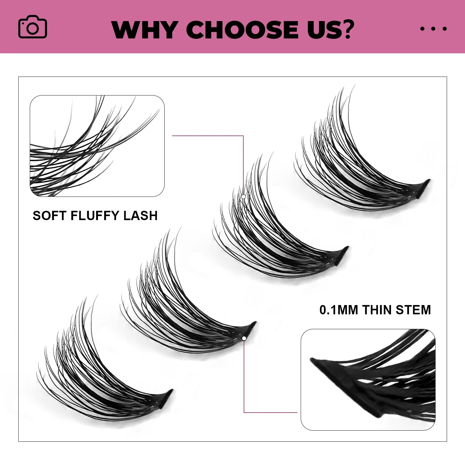 GROINNEYA DIY Lash Extension Kit – Cluster Lashes with Bond & Seal