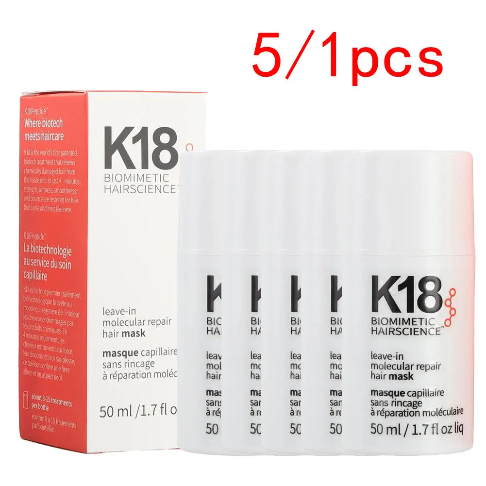 K18 Leave-In Molecular Repair Hair Mask – Deep Keratin Treatment (1 or 5pcs)