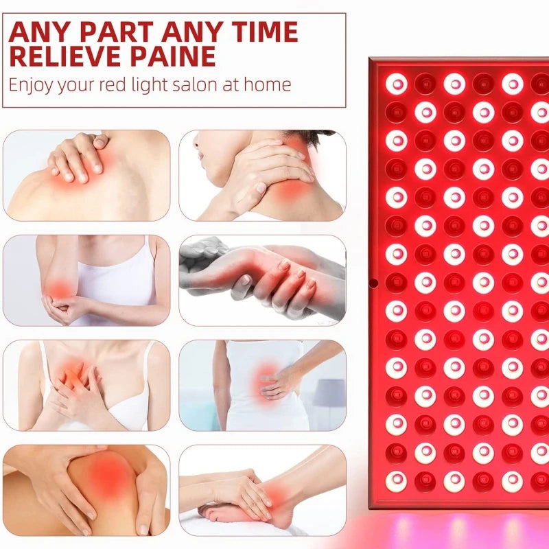 LED Red Light Therapy Panel – Anti-Aging & Pain Relief Lamp for Skin & Body
