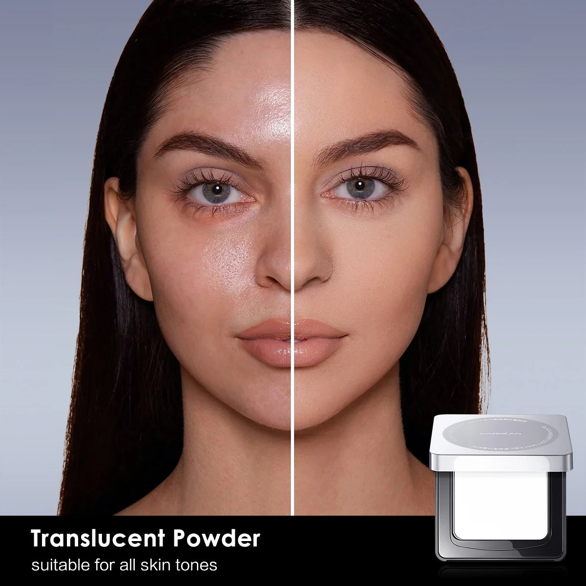 CARSLAN Stay Matte Pressed Powder – 24H Oil Control & Translucent Setting Powder