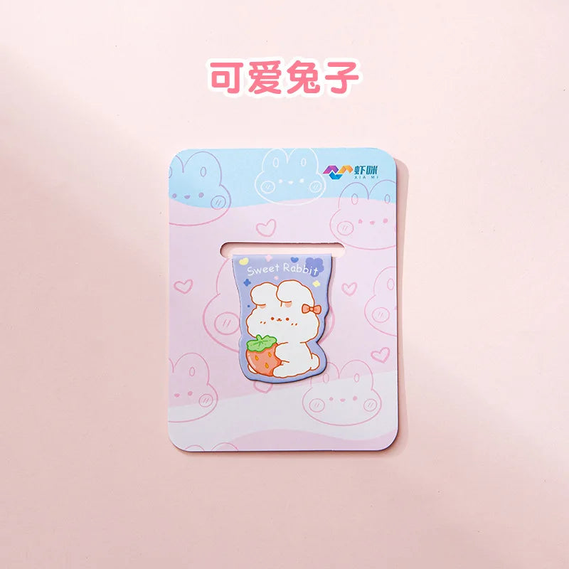 10pcs Kawaii Magnetic Bookmarks – Cute Cartoon Girls & Animals