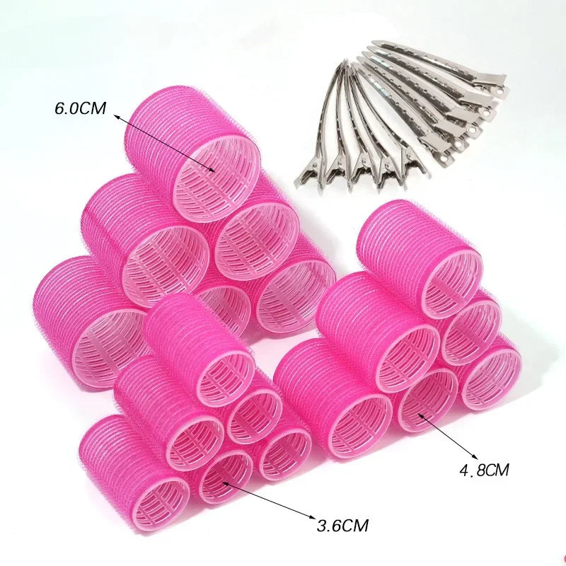 28-Piece Hair Roller Set – Self-Grip Curlers & Clips