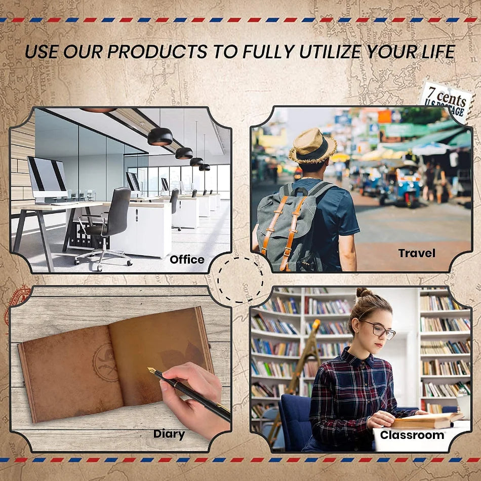 Our Adventure Book – 146-Page Retro Kraft DIY Scrapbook Album