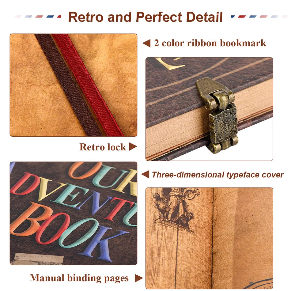 Our Adventure Book – 146-Page Retro DIY Scrapbook Album
